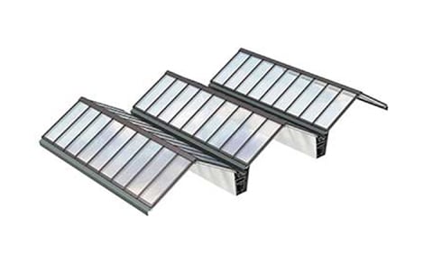 VMS Atrium mit Sattel-Lichtband 25–40°