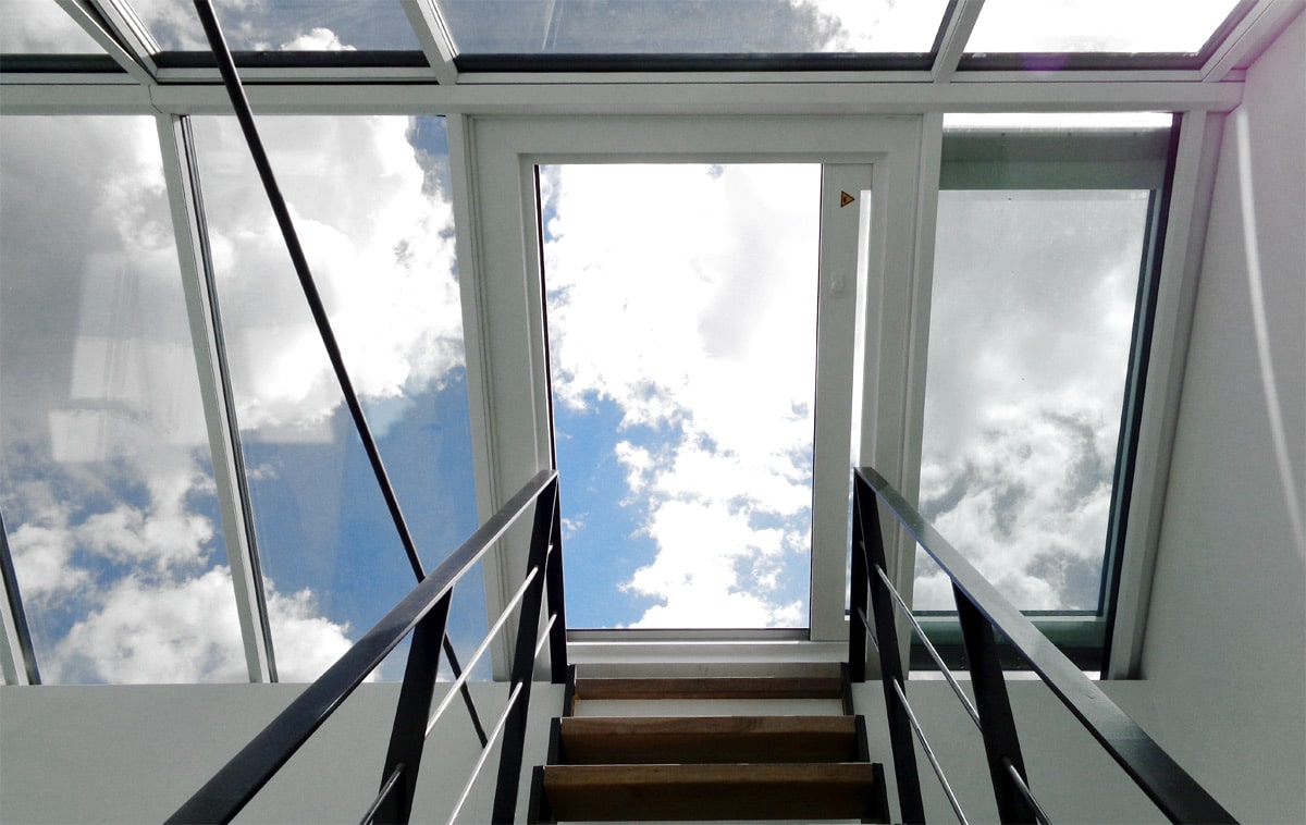 Dachschiebefenster als Ausstieg im Satteldach
