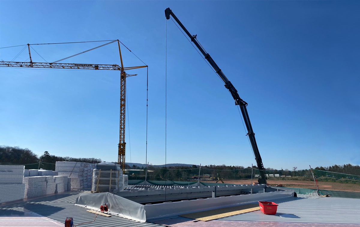 Satteldach Eindeckrahmen für die Fenstermodule