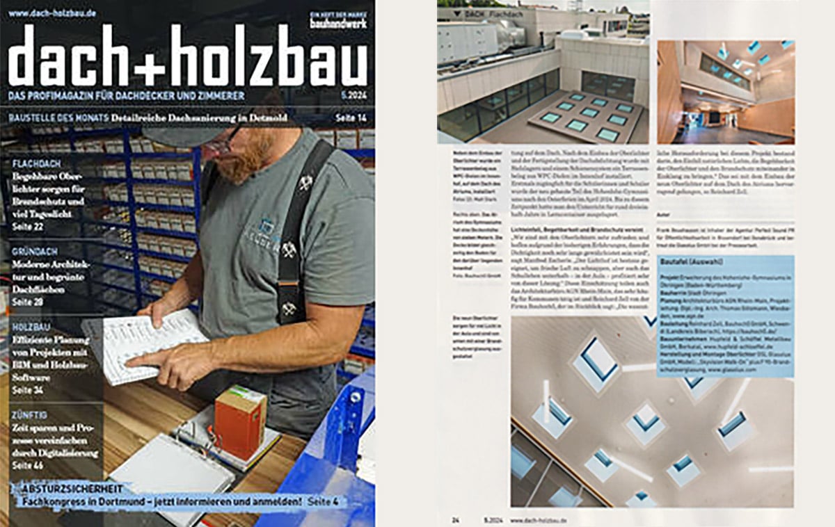Fachpresse,Fachzeitschrift,begehbare Brandschutzfenster,Artikel