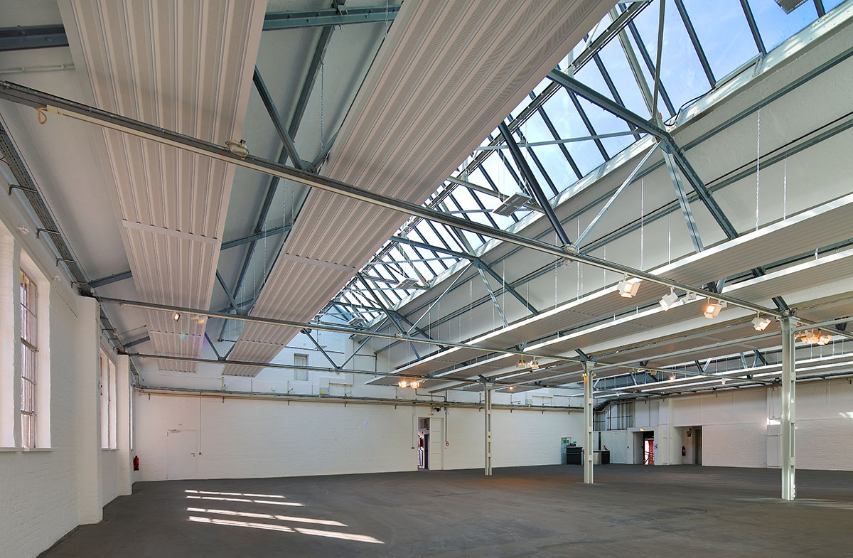 Flottmann Hallen in Herne: Eventhalle 2 am Tag.